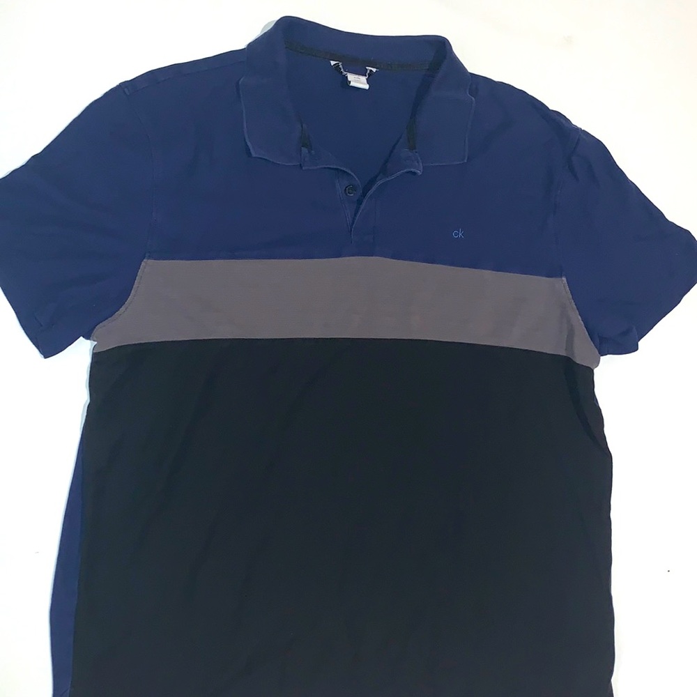 Calvin Klein Men’s Tri-Color Polo Shirt